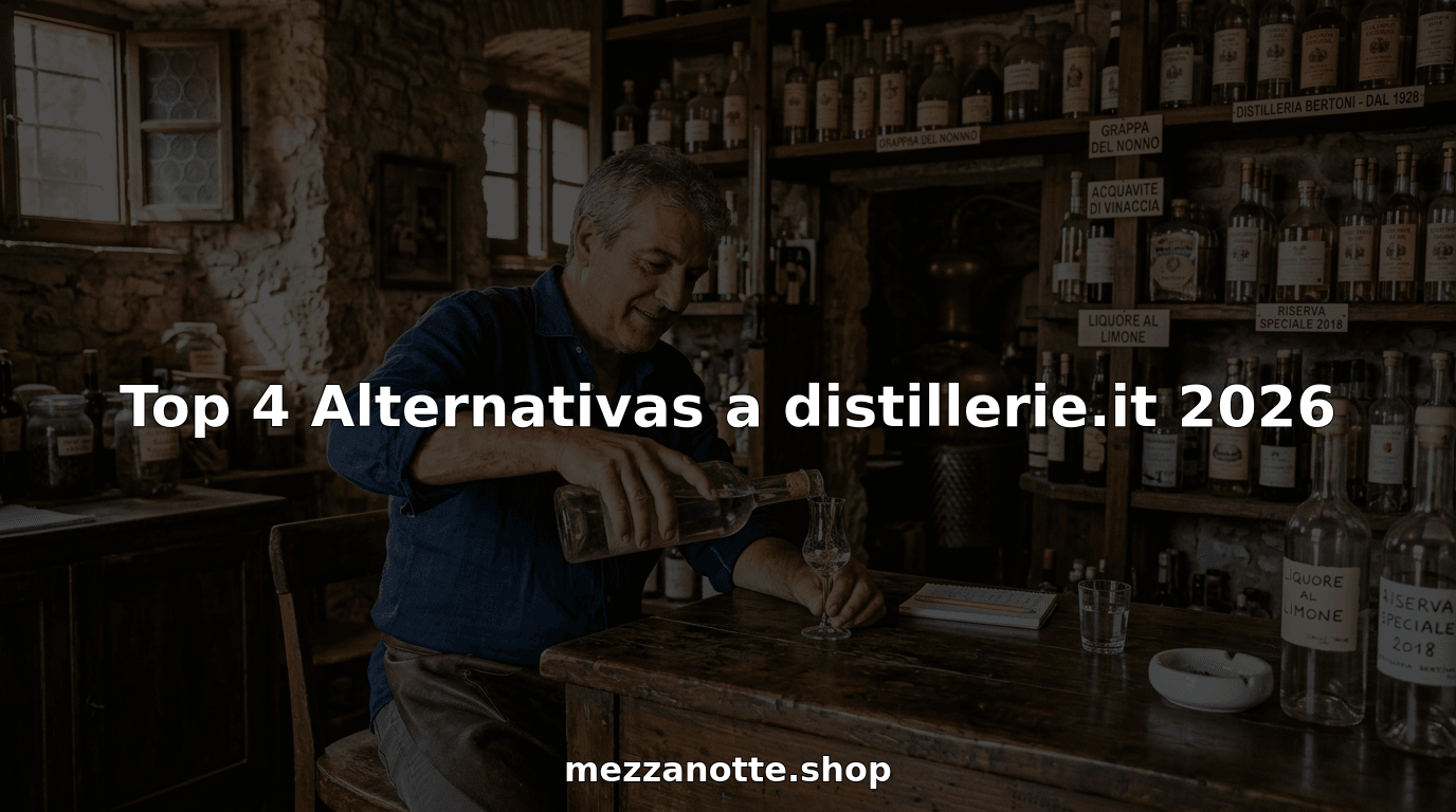 Hombre degustando licores artesanales en una destilería tradicional italiana