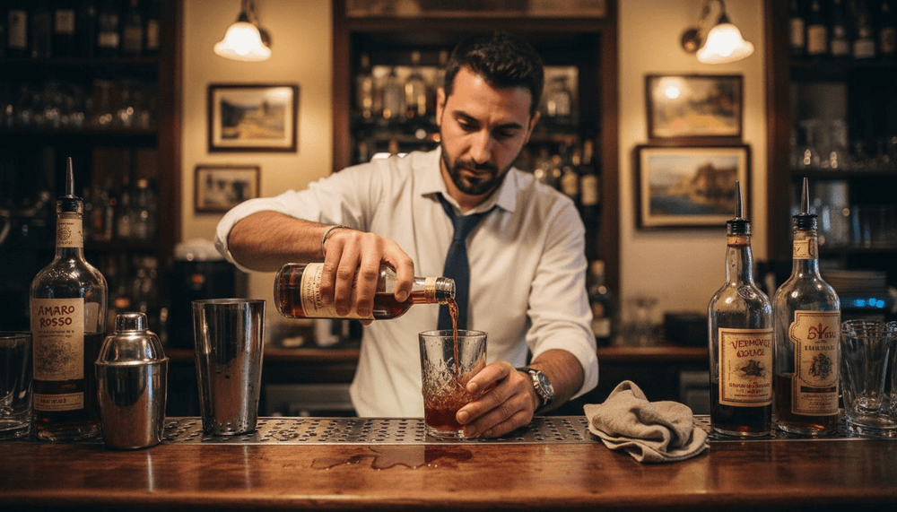 Preparar cóctel clásico: proporción 1:1:1 para Negroni - Mezzanotte | Distilleria & Spirits