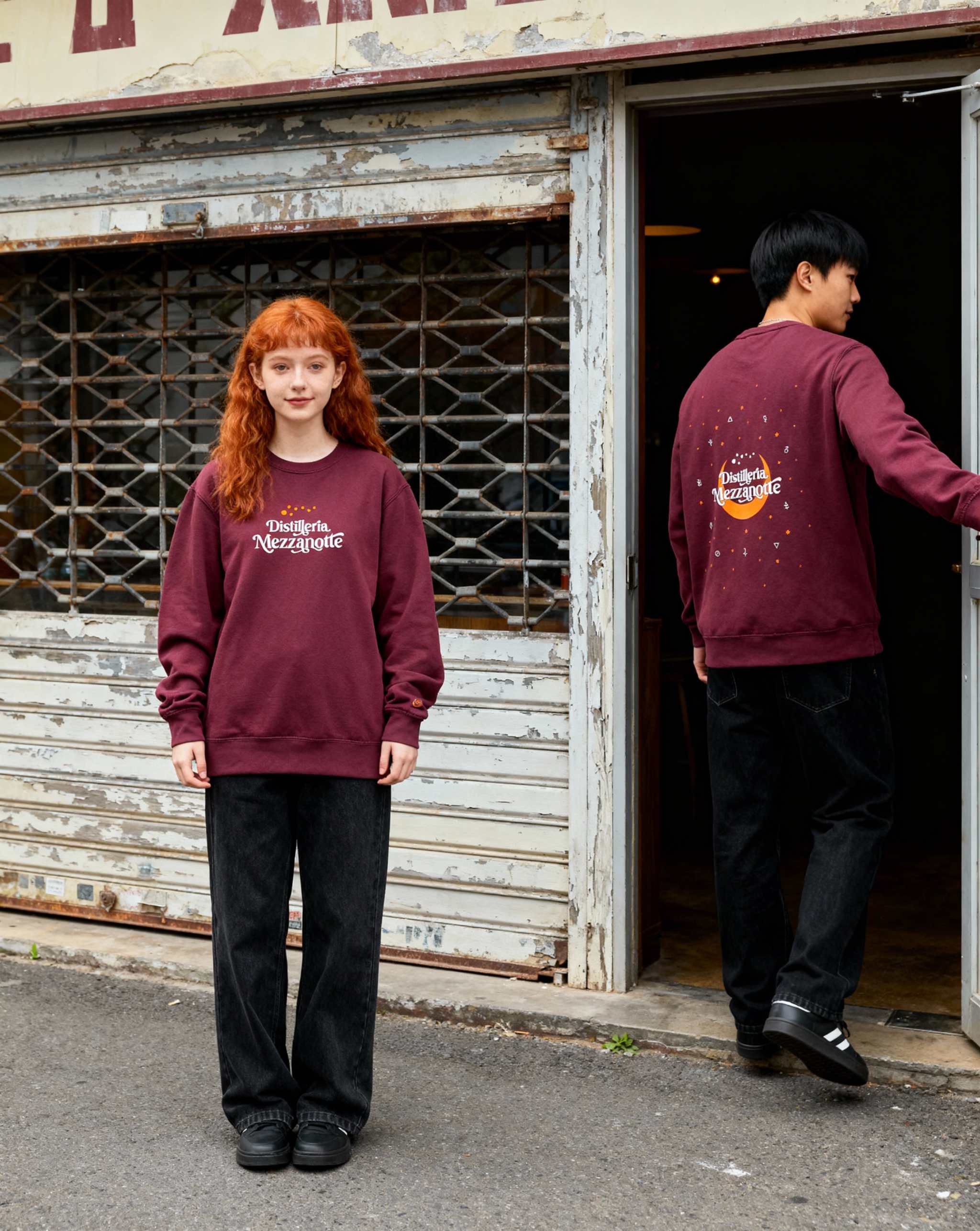 Felpa Mezzanotte - Design Luna e Stelle - Unisex Premium