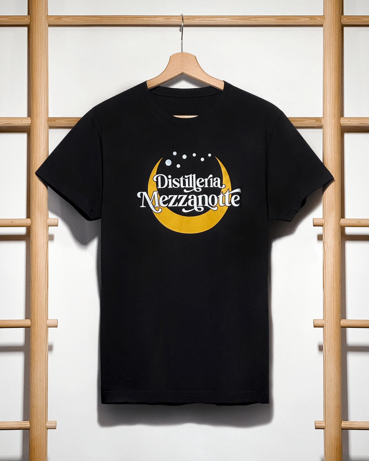 T-Shirt Nera con logo - Mezzanotte | Distilleria & Spirits